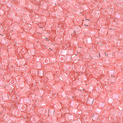 Miyuki Cube 1.8 mm - SQB0204 Cristal cœur corail
