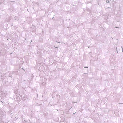 Miyuki Cube 1.8 mm - SQB0207 Cristal cœur rose