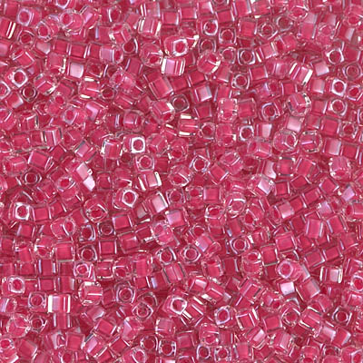 Miyuki Square Beads 1,8 mm - SQB0208 Carnation Pink Lined Crystal