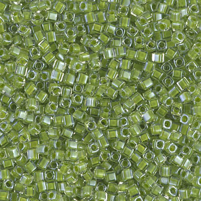 Miyuki Cube 1.8 mm - SQB0245 Cristal cœur citron vert