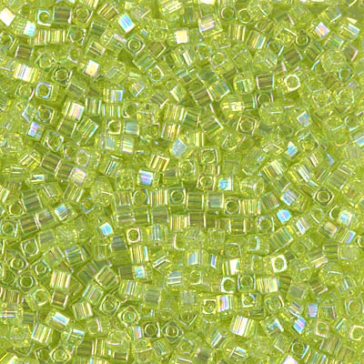 Miyuki Cube 1.8 mm - SQB0258 Chartreuse AB Transparent