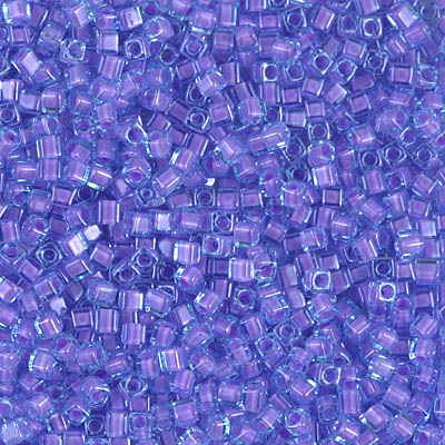 Miyuki Cube 1.8 mm - SQB2640 Aqua cœur lilas