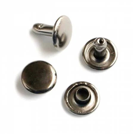 10pcs - Speedy Rivet 2 Heads - Pole:9mm/Head:11mm - Gunmetal #736