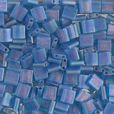 Miyuki TILA® - TL0150FR Bleu azure mat AB Transparent