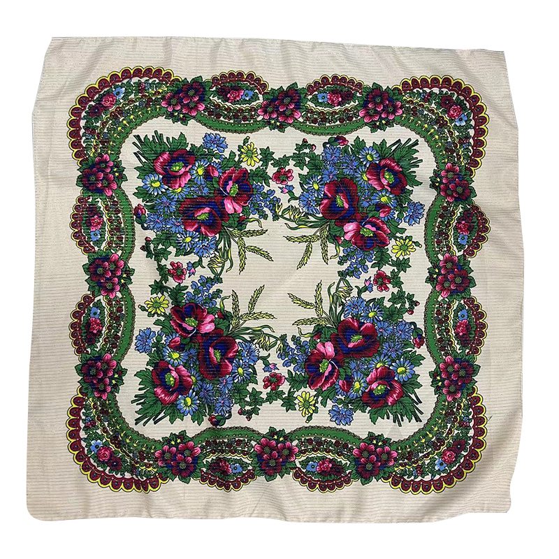 Kukum scarf - Floral motif · 30 x 30 inches