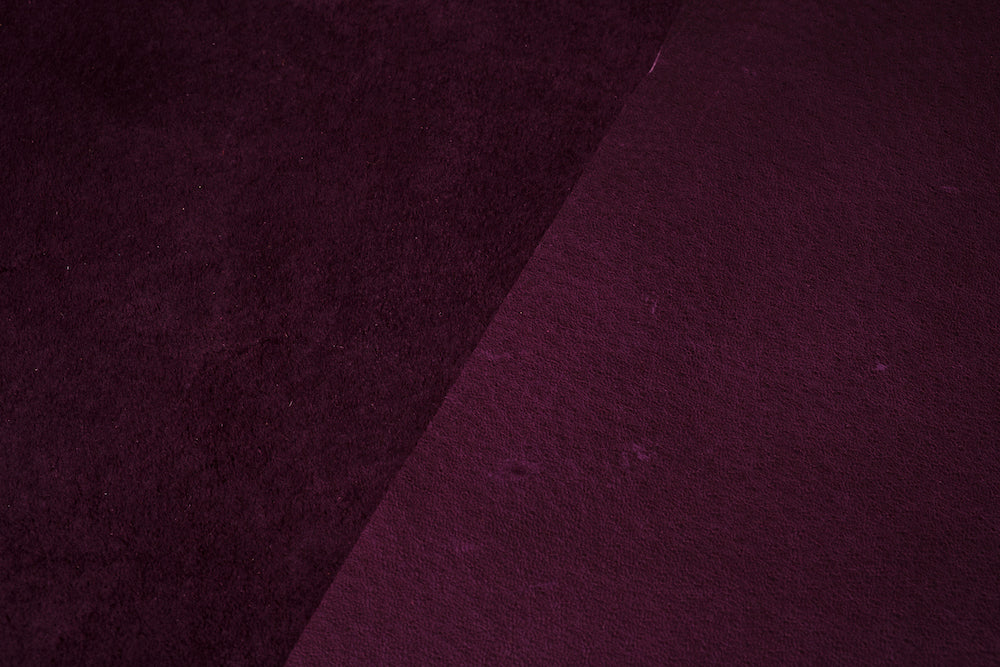 Wine Pig skin Velvet Leather · 1 - 1½ oz - ( 0,4 - 0,5mm )