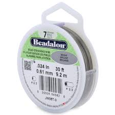 Câble métallique d'enfilage de perles - .024 (0,61mm) · BEADALON