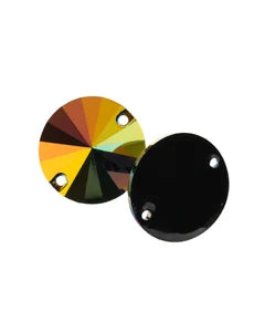 22mm - Resin cabochon round metalico stone - 2pcs