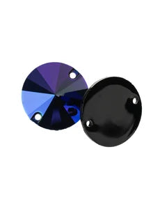 22mm - Cabochon résine rond fini métallique - 2pcs