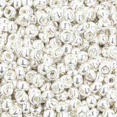 Preciosa Seedbead 8/0 - SB01606 Opaque Metallic Silver