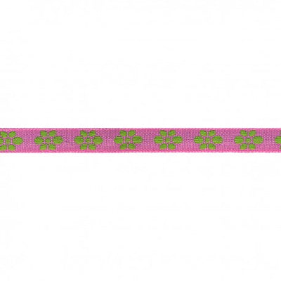 Woven Flower Woven Trim - Fuchsia/Green