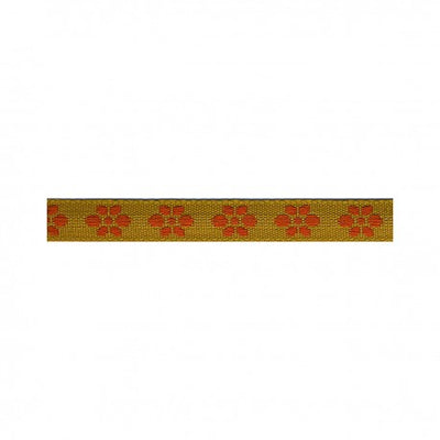 Woven Flower Woven Trim - Golden yellow/orange