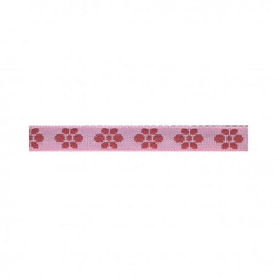 Woven Flower Woven Trim - Old pink/bordeau