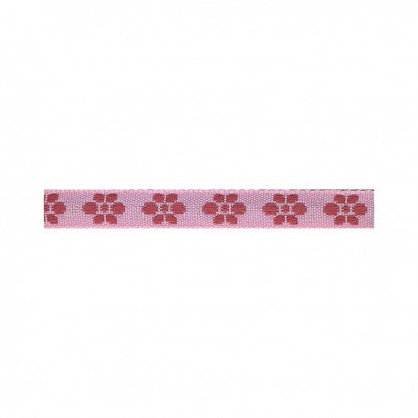 Woven Flower Woven Trim - Old pink/bordeau