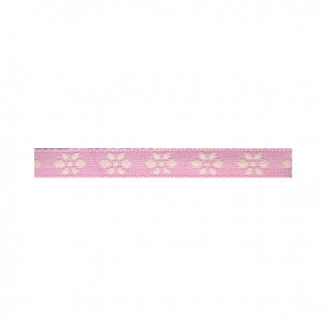 Woven Flower Woven Trim - Light pink/ecru