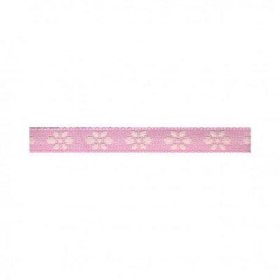 Woven Flower Woven Trim - Light pink/ecru