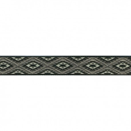 15mm - Ruban jacquard incas - à la verge