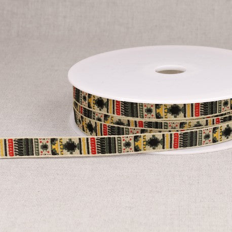 12mm - Inca Jacquard Ribbon - Sold by yard