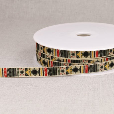 12mm - Inca Jacquard Ribbon - Sold by yard