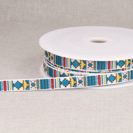 12mm - Inca Jacquard Ribbon - Sold by yard