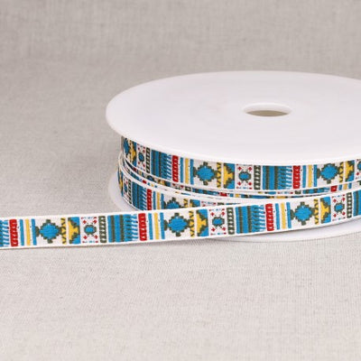 12mm - Inca Jacquard Ribbon - Sold by yard
