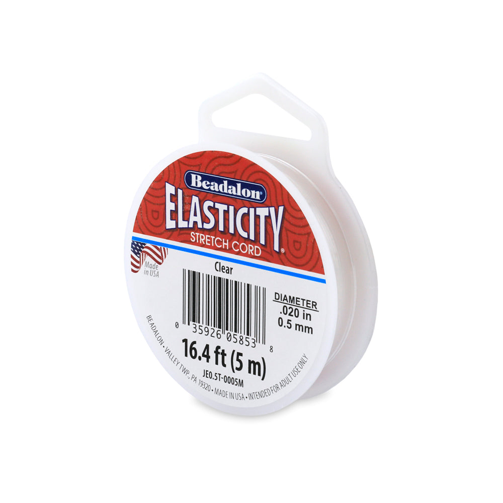 0,5 mm - .020 in - Elasticity Stretch Cord · Clear