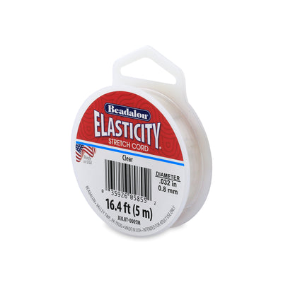 0,8 mm - .032 in - Elasticity Stretch Cord · Clear