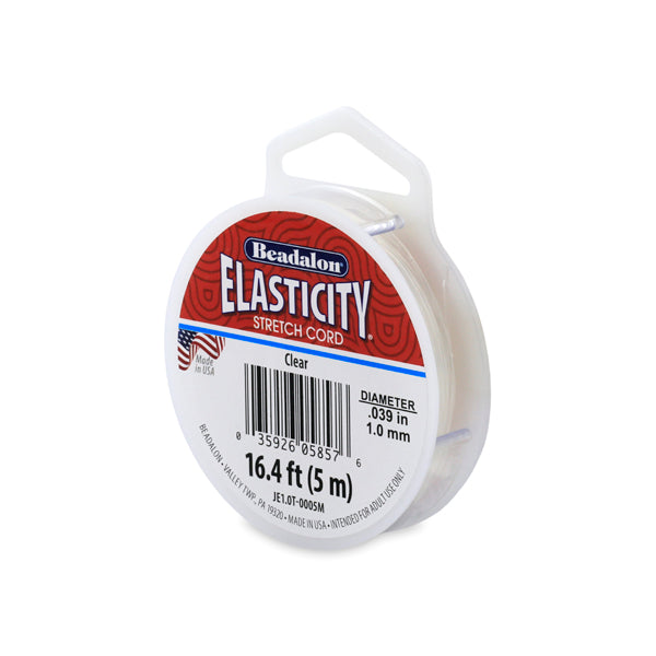 1 mm - .039 in - Elasticity Stretch Cord · Clear