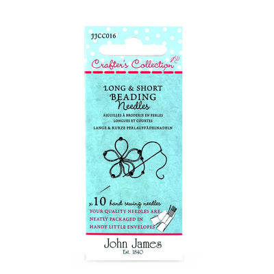 JOHN JAMES - Long and short beading needles - 10 needles