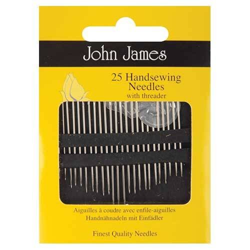 25 pcs - Aiguilles à coudre avec enfile-aiguilles - JOHN JAMES
