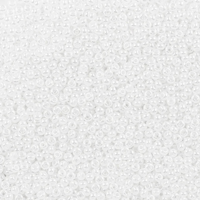 11/0 - SB35005 nacré blanche opaque · Preciosa rocaille