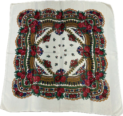 Foulard Kukum · Motif floral · 30 x 30 pouces