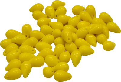 Teardrop Glass Beads Opaque White (6 x 9 mm) (100 un)