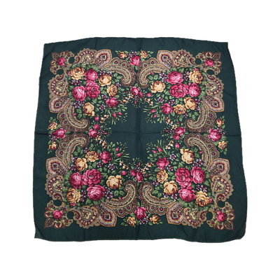Kukum scarf - Floral motif · 30 x 30 inches