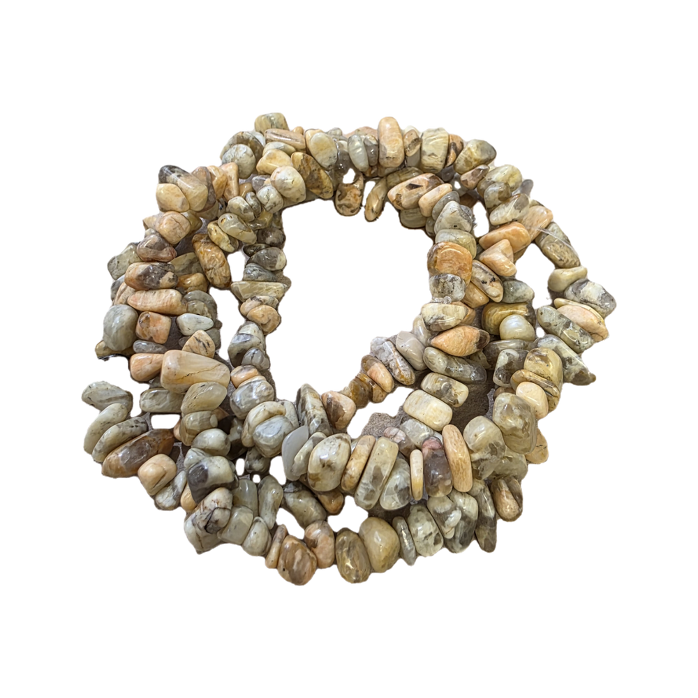 Chips - Semi Precious on strand - Crazy Lace Agate