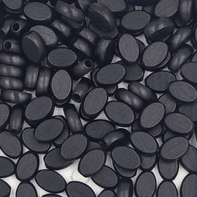 8x12 mm - Wooden Flat Ovals Beads