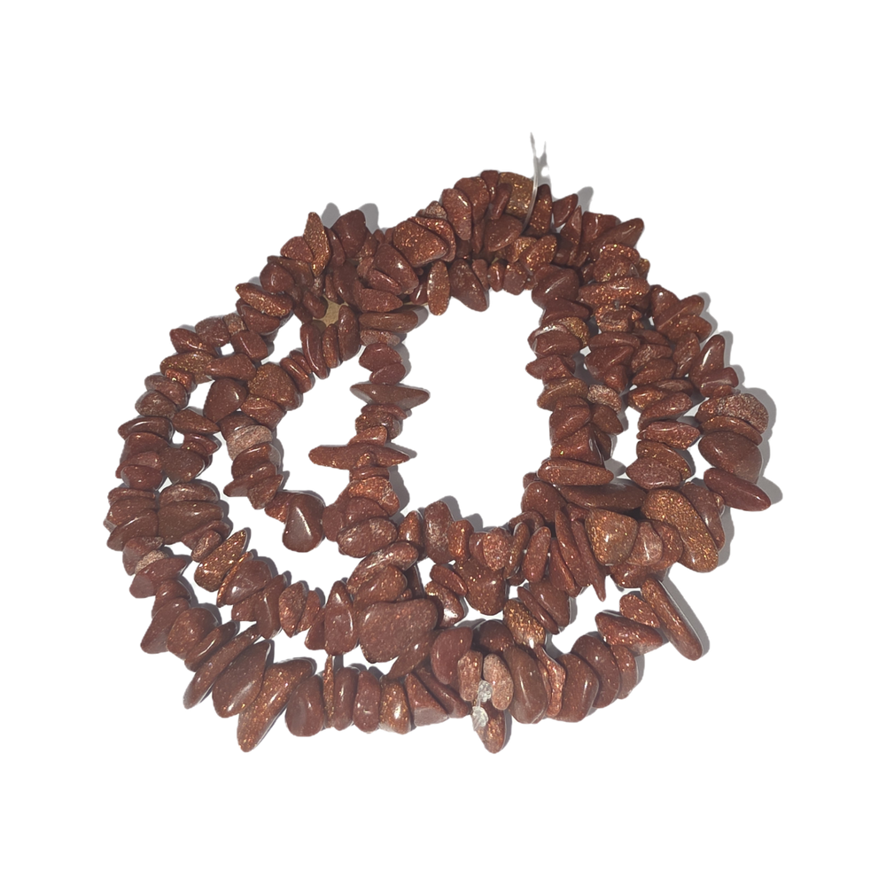 Chips - Semi Precious on strand - Goldstone