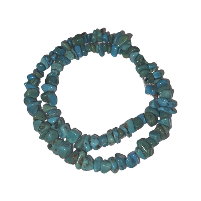 Chips - Semi Precious on strand - Natural Turquoise