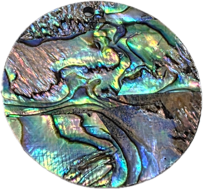 Cabochon en résine et abalone