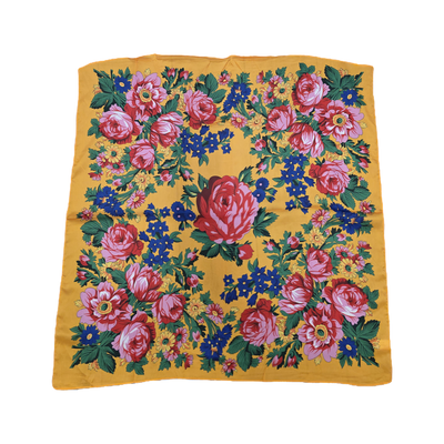Kukum scarf - Floral motif · 30 x 30 inches