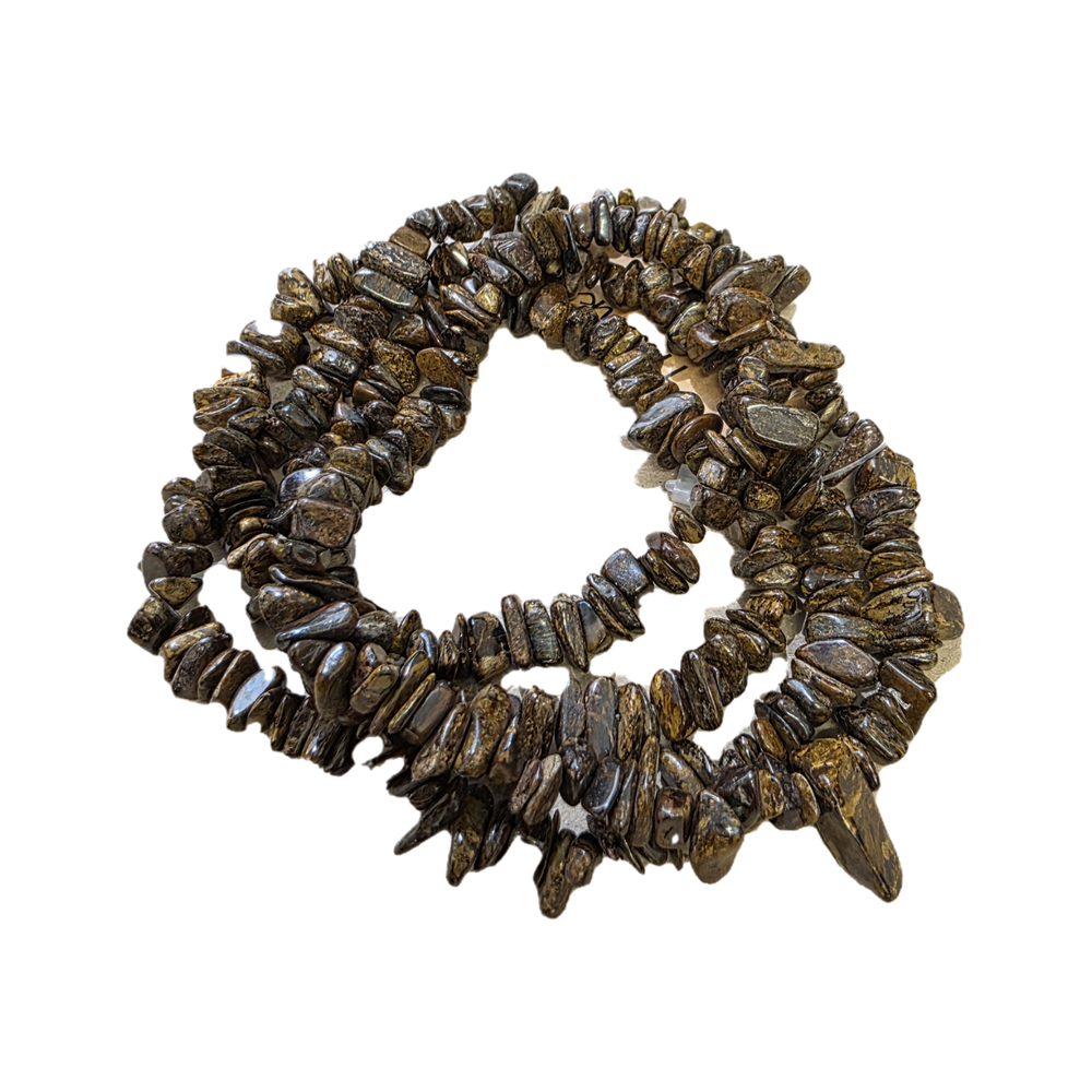 Chips - Semi Precious on strand - Bronzite