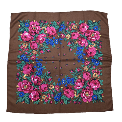 Foulard Kukum · Motif floral · 30 x 30 pouces