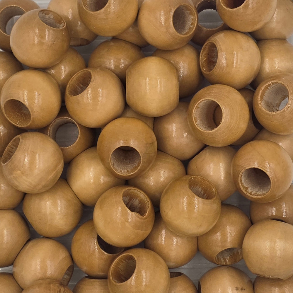 Wooden beads / Large hole / 25 mm