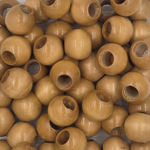 Wooden beads / Large hole / 25 mm
