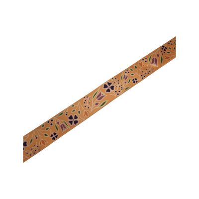 38mm - Single Faced Anishinaabe Woodland Flowers Satin Ribbon