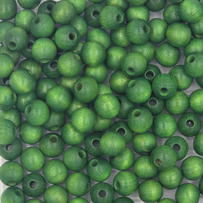 10 mm -  Perles de bois · Quantités et couleurs variées