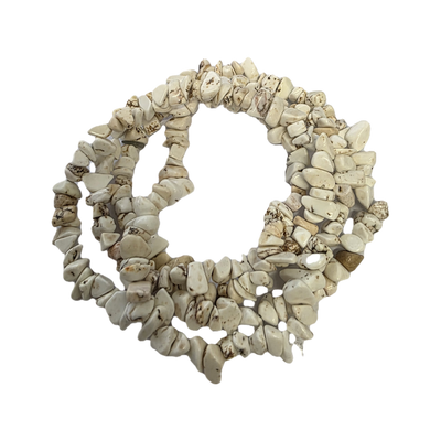 Chips - Semi Precious on Strand - White Howlite