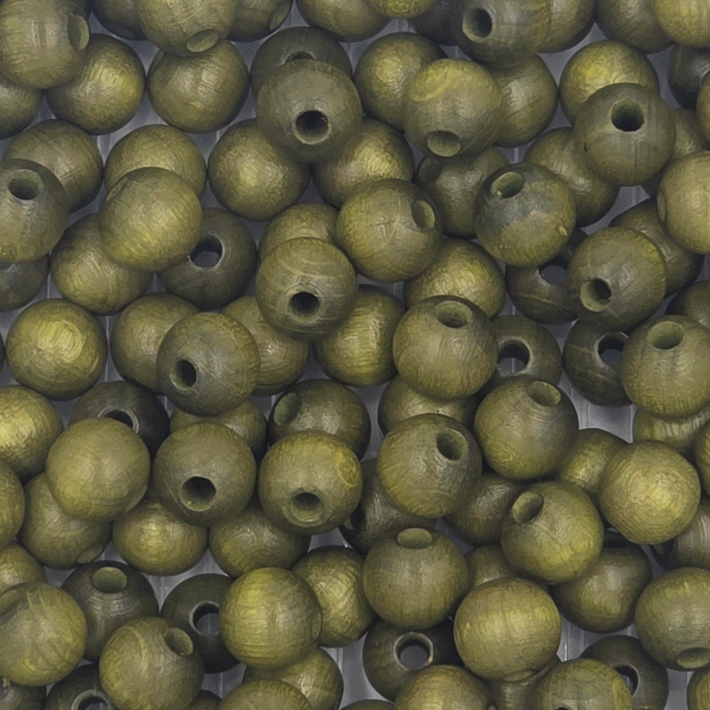 10 mm -  Perles de bois · Quantités et couleurs variées