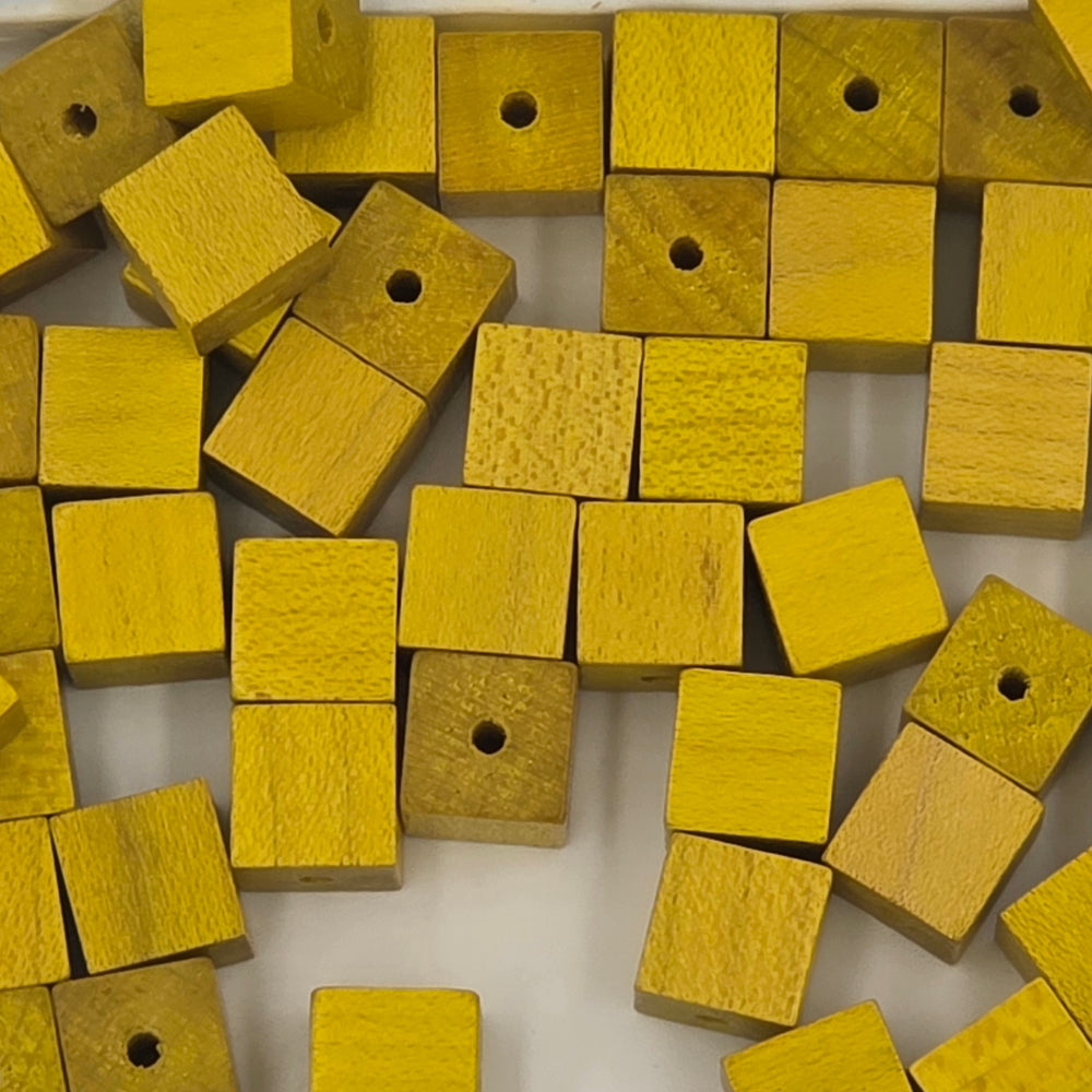 10 mm - Wooden cubes beads