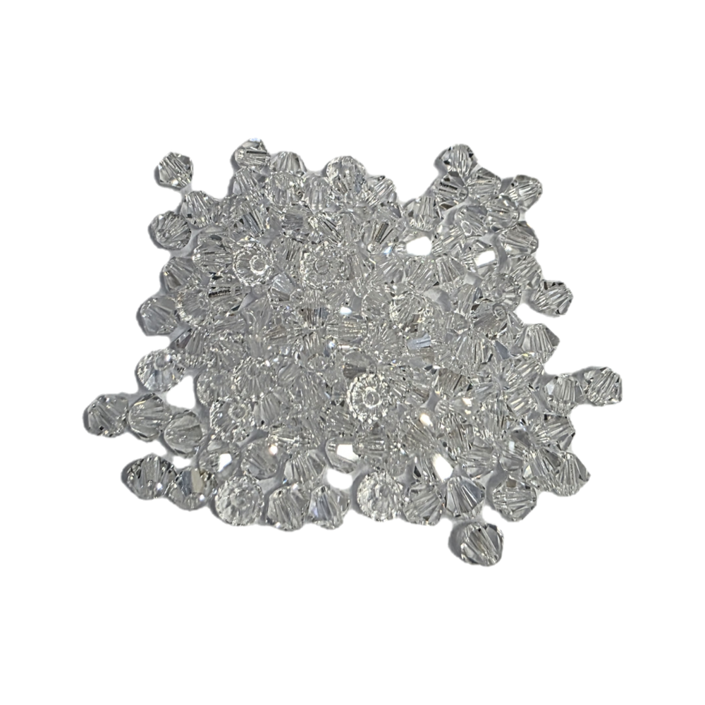 4x4 mm - Preciosa® - Bicone de cristal ''Machine Cut'' / ≈144pcs